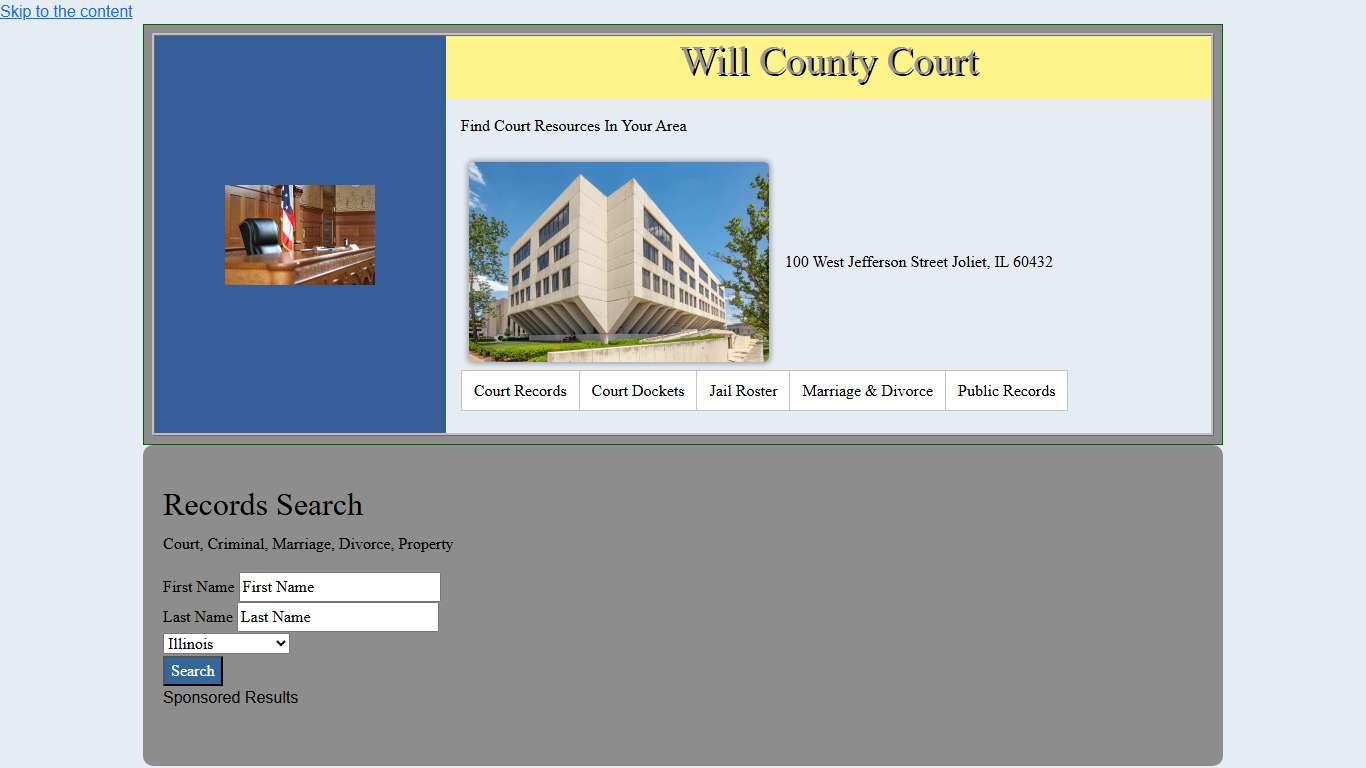 Will County Court | Records Search