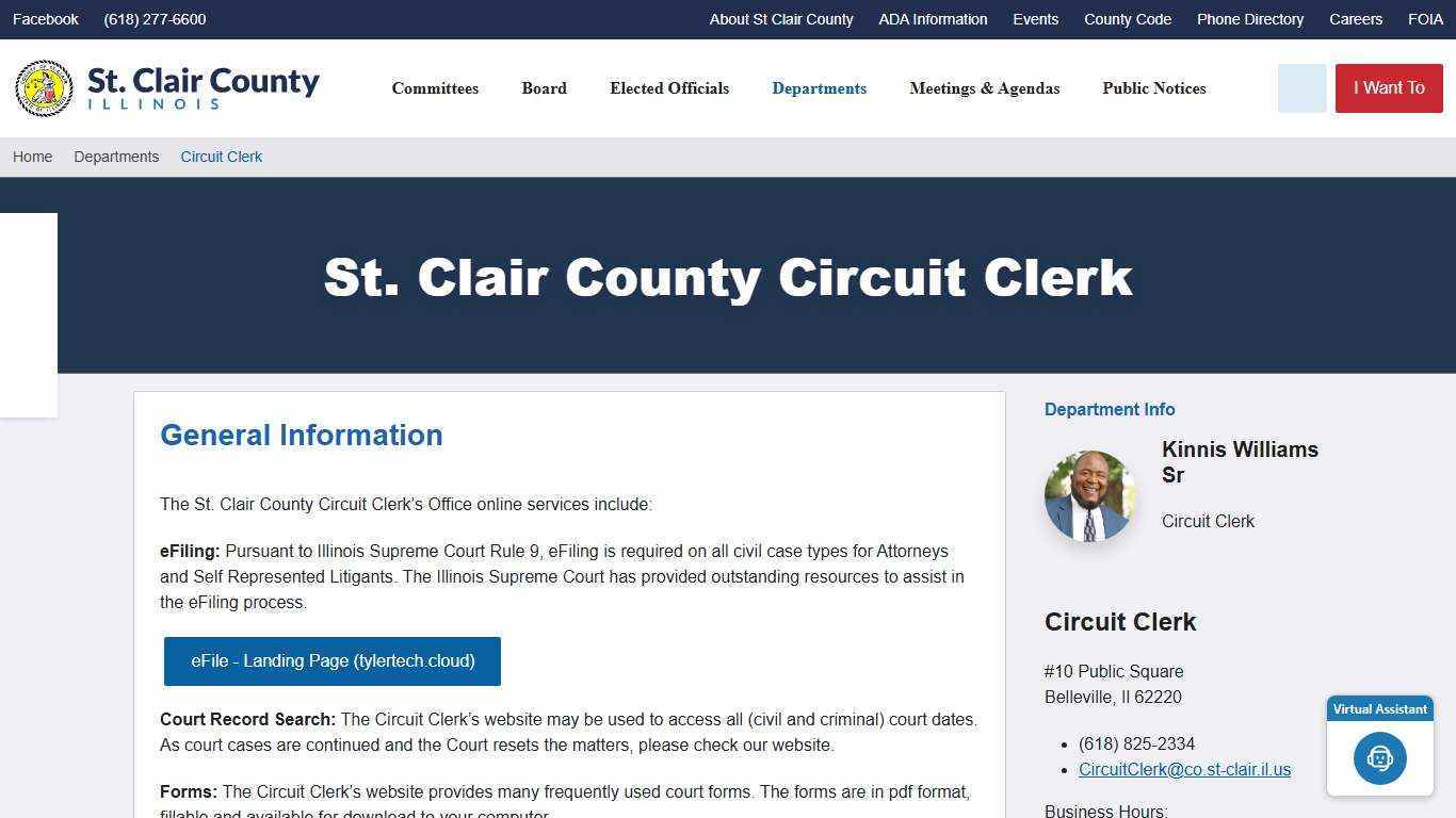Circuit Clerk | Departments | St. Clair
